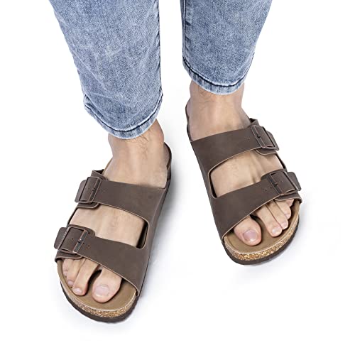 Mens Leather Insole Open Toe Sandals W6381