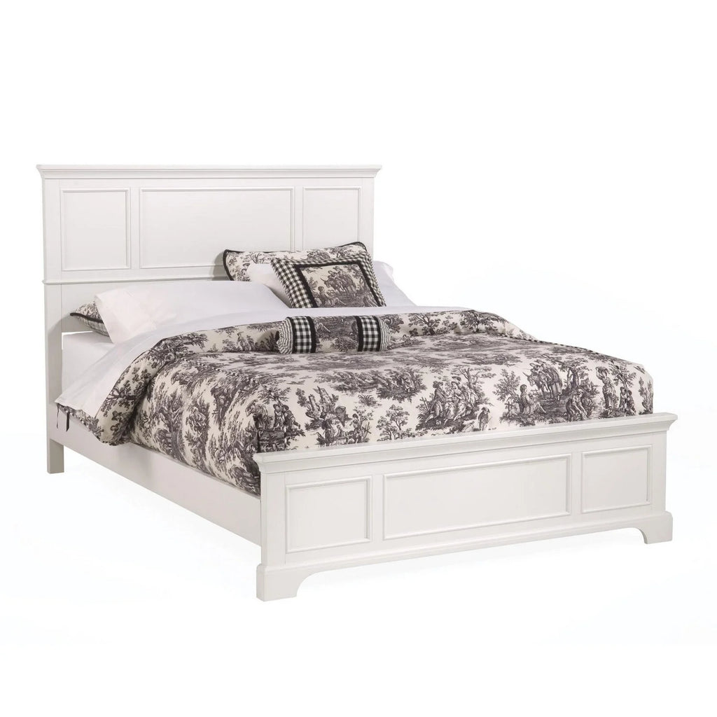 Off White Wood Queen Bed U270741