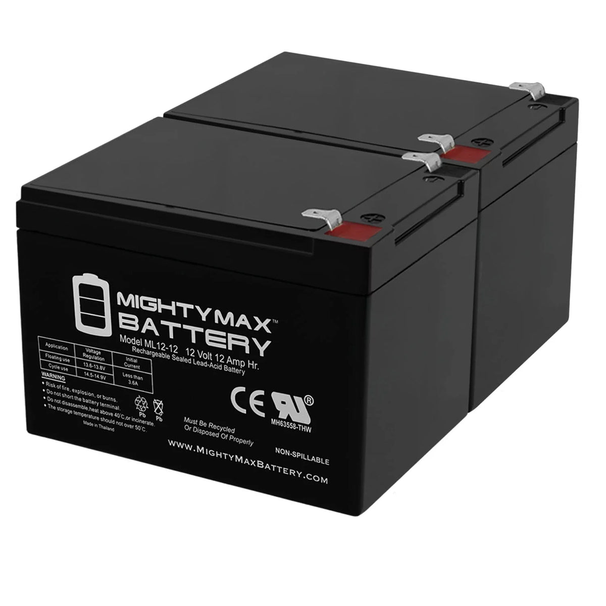 12V 12AH F2 Rechargeable Replacement Battery G90283