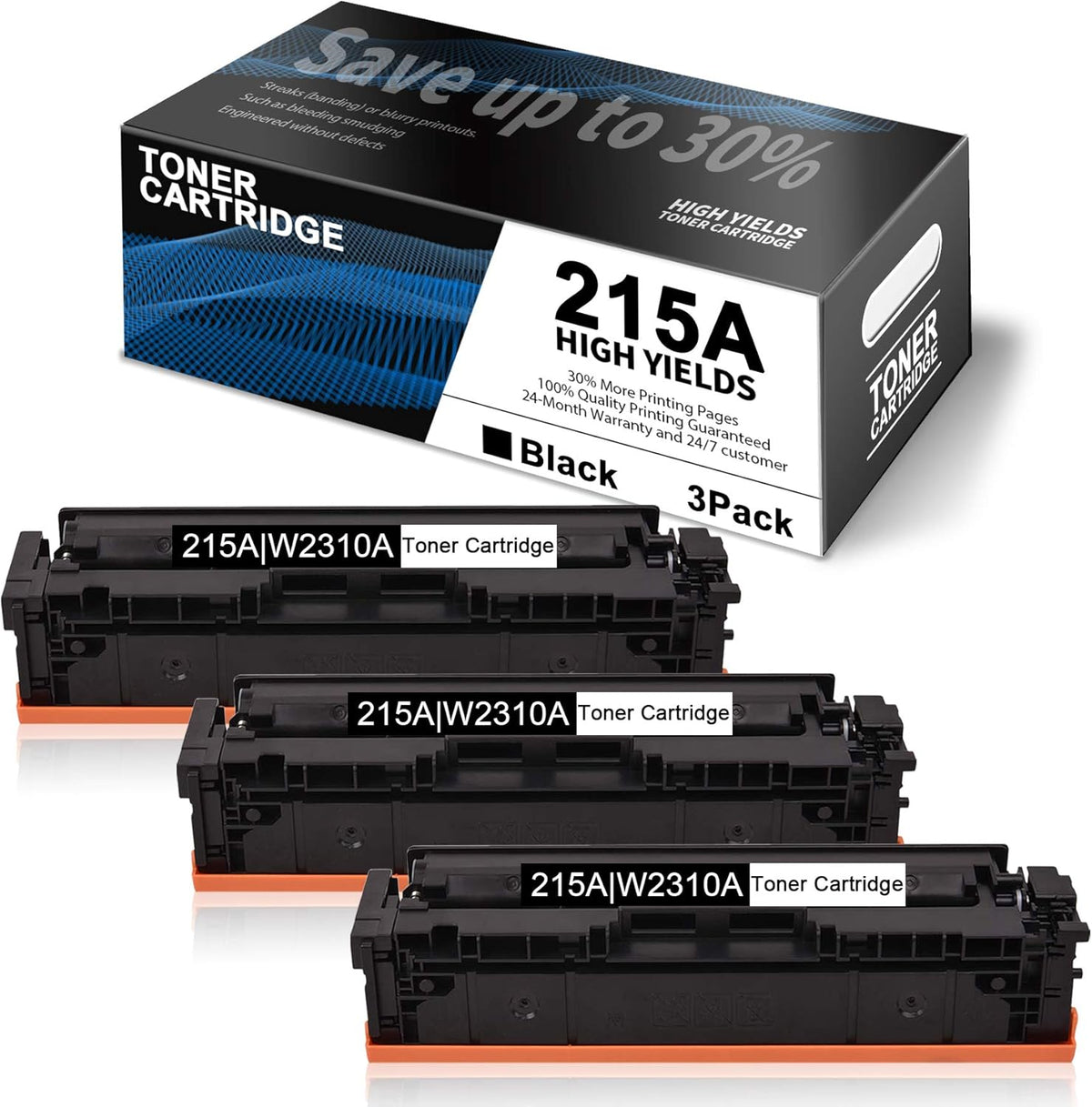 3 Pack Black Toner Cartridge H6387
