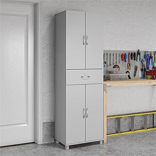 Dove Gray Storage Cabinet with Drawer H97088