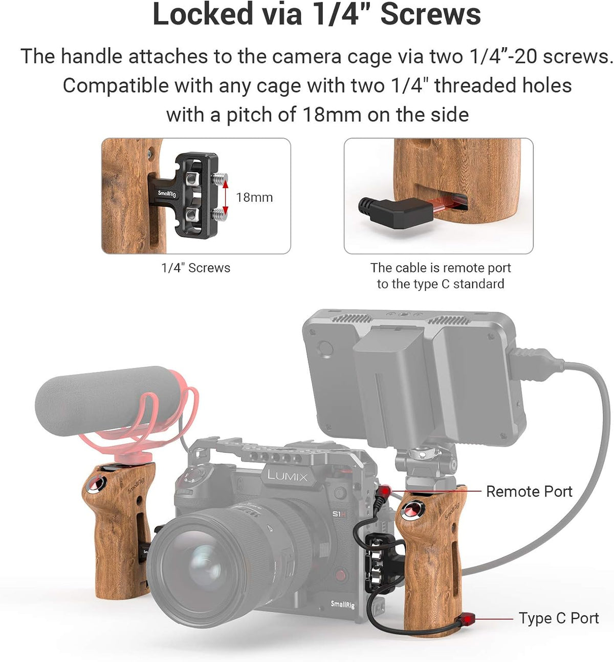 Side Handle with Remote Trigger for Mirrorless Cameras N929
