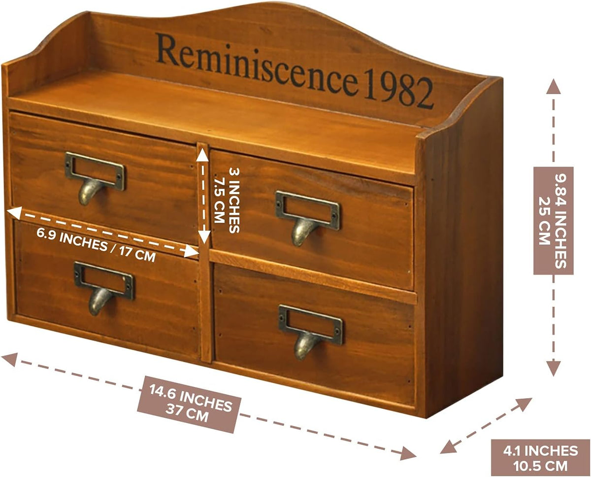 Two Way Desktop Organizer & Wall Shelf with Drawers O362086