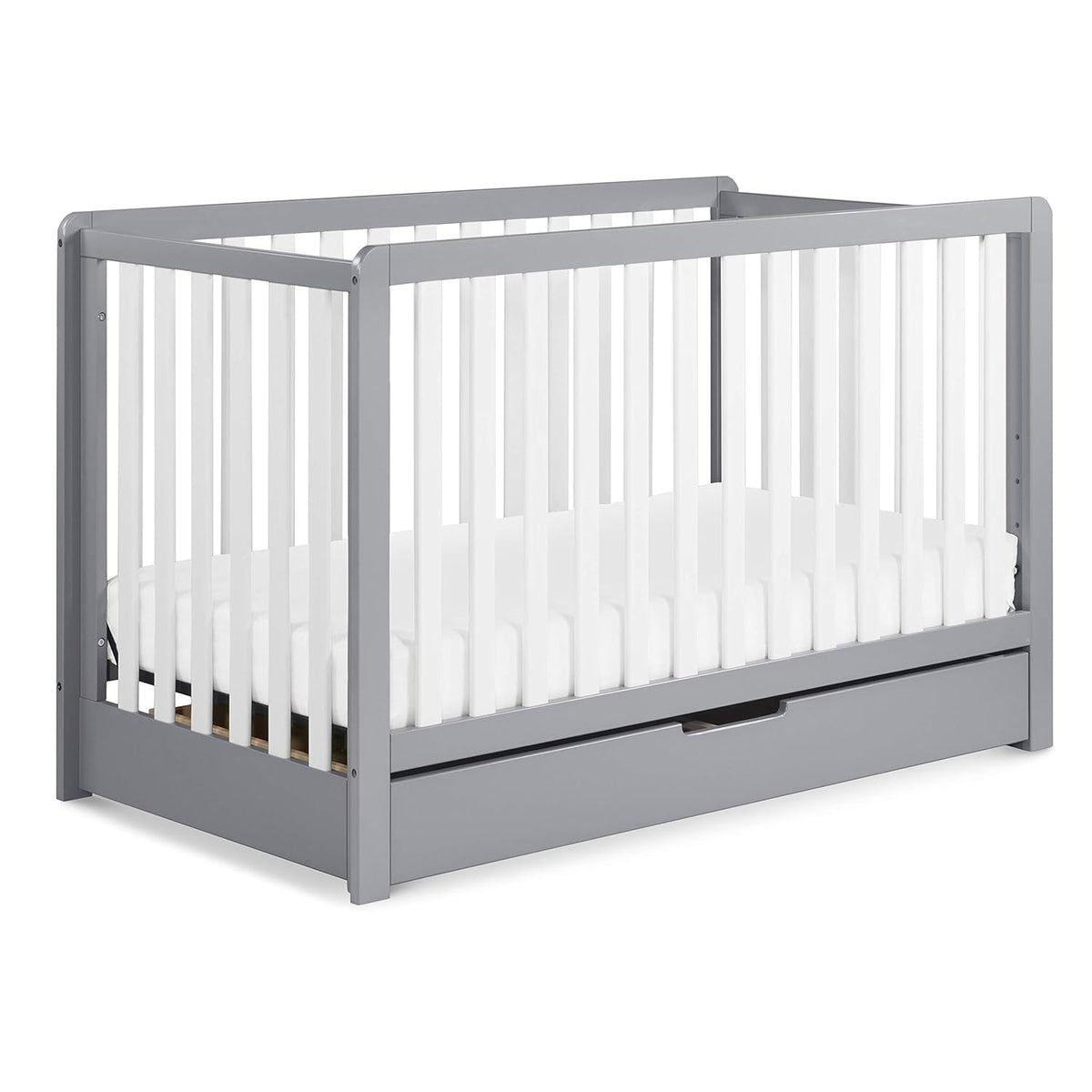 Grey 4-in-1 Convertible Crib with Trundle Drawer O4244