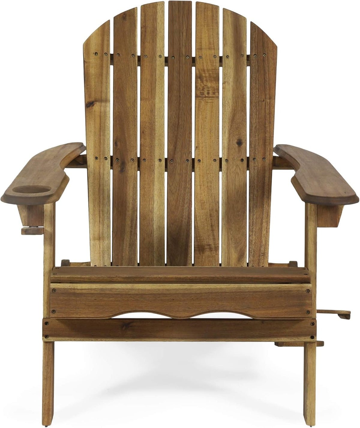 Gray Acacia Wood Folding Adirondack Chair K92791