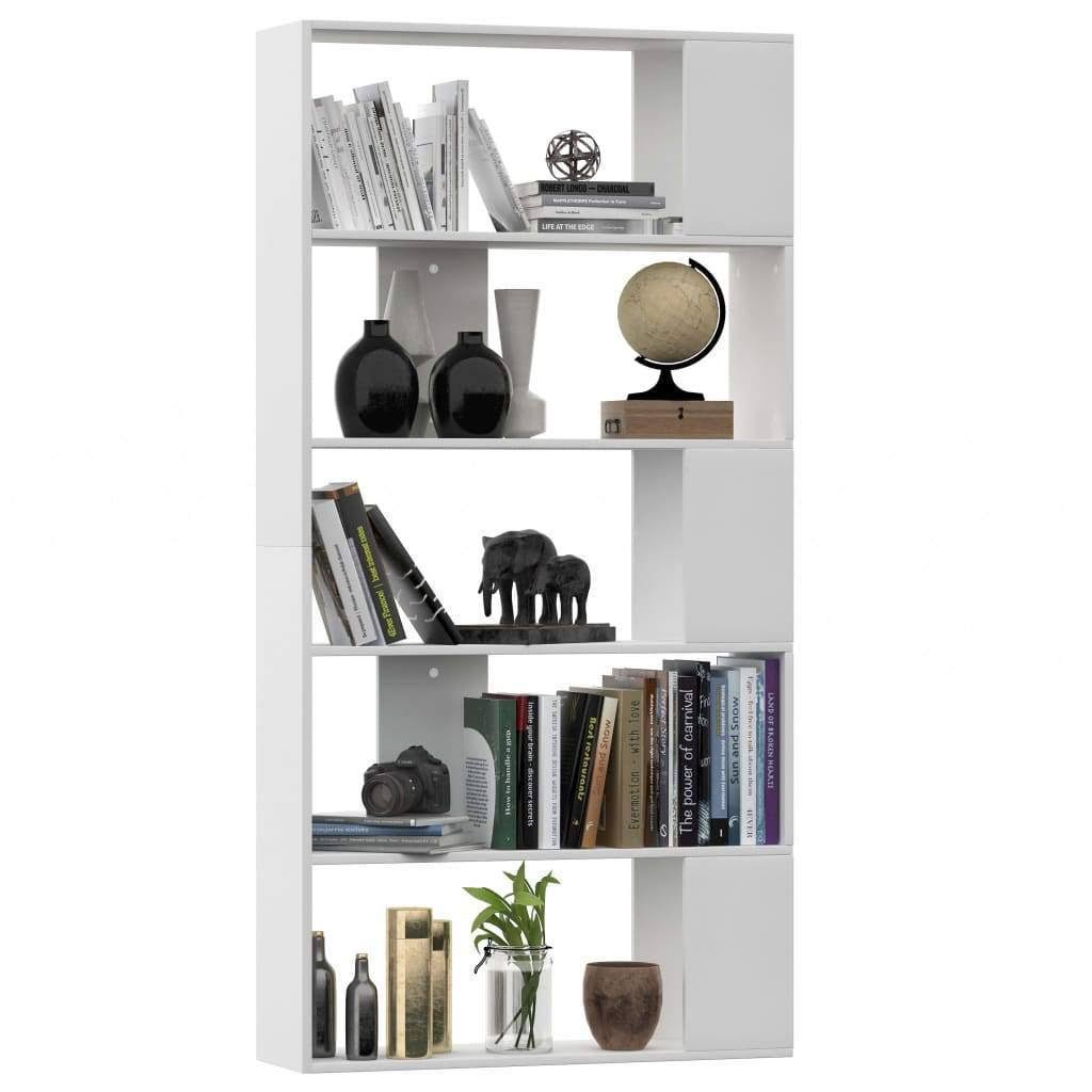 Black Chipboard Book Cabinet Room Divider O766418