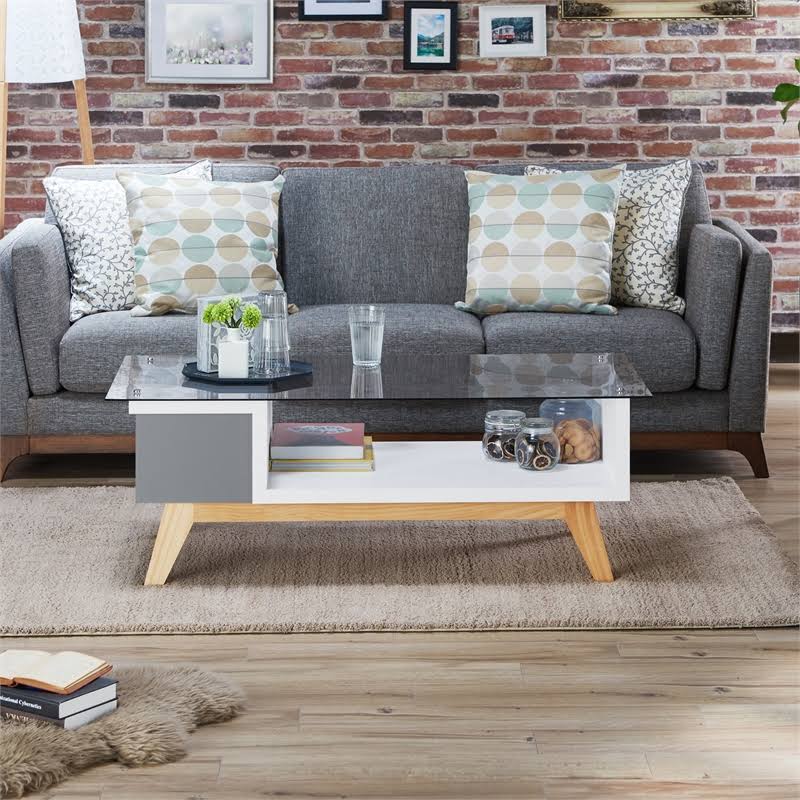 Mid-Century Glass Coffee Table C738
