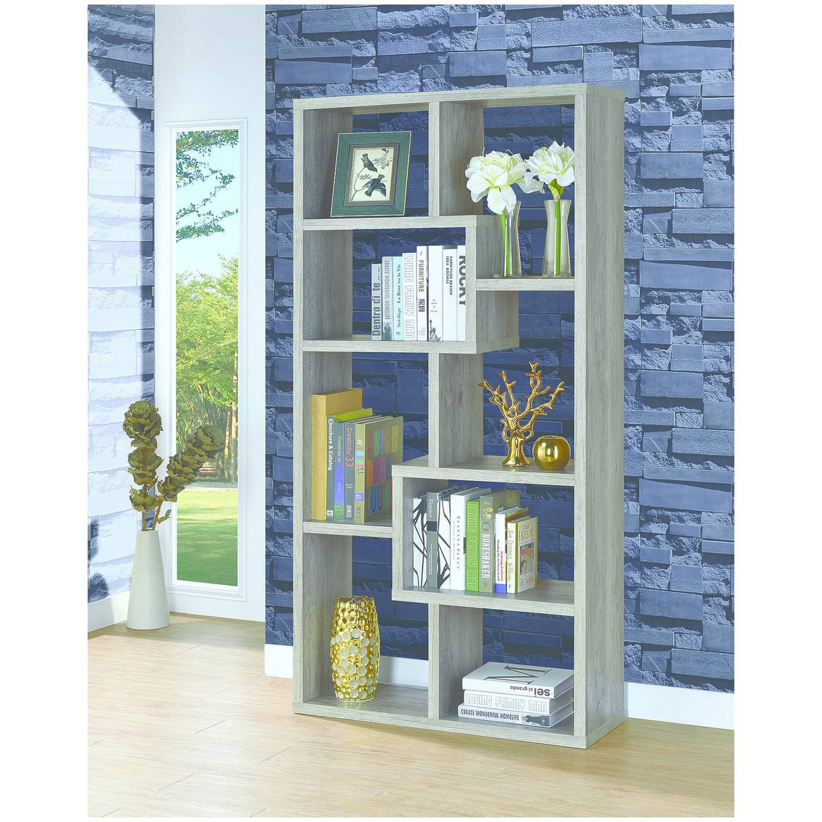 Grey Driftwood Bookcase S477801