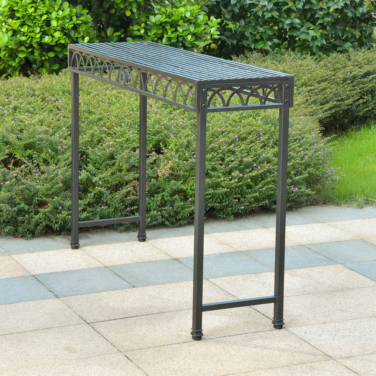 Iron Console Table Antique Black P85959