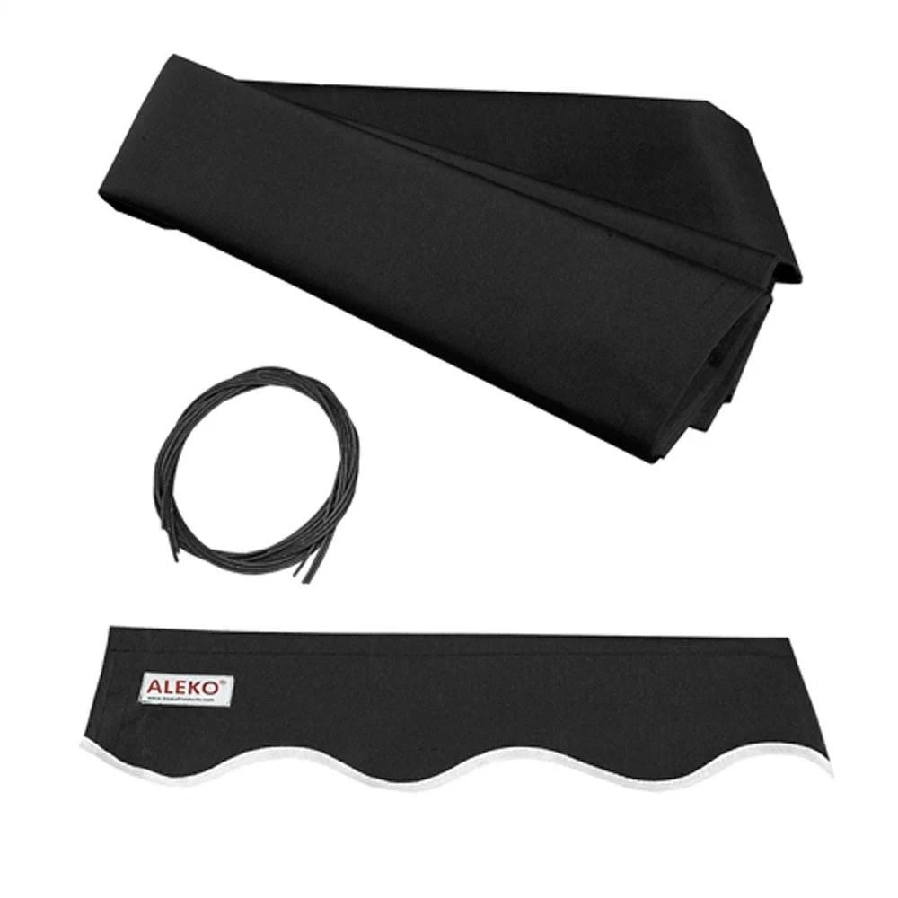 20 x 10 Feet Black Retractable Motorized Patio Awning F9888