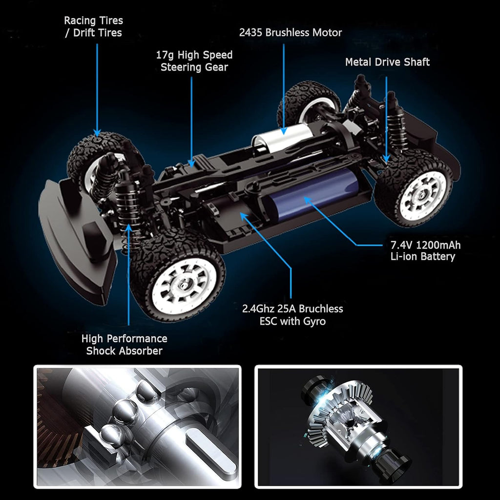 1:16 2.4G 4WD Brushless RC Drift Car N5659