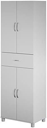Dove Gray Storage Cabinet with Drawer H97088