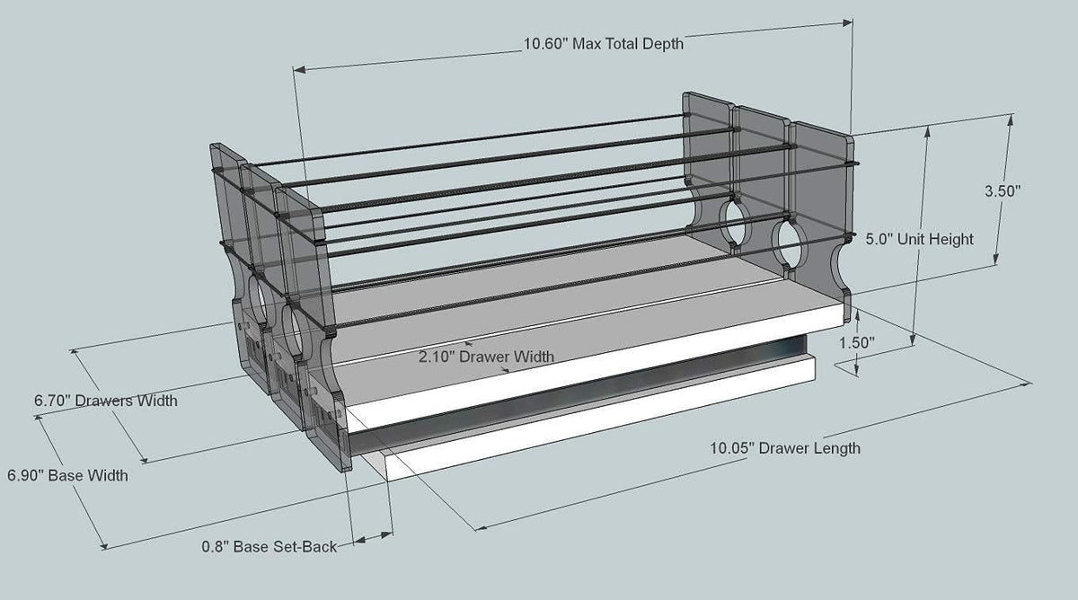 Spice Rack with 3 Drawers X74290