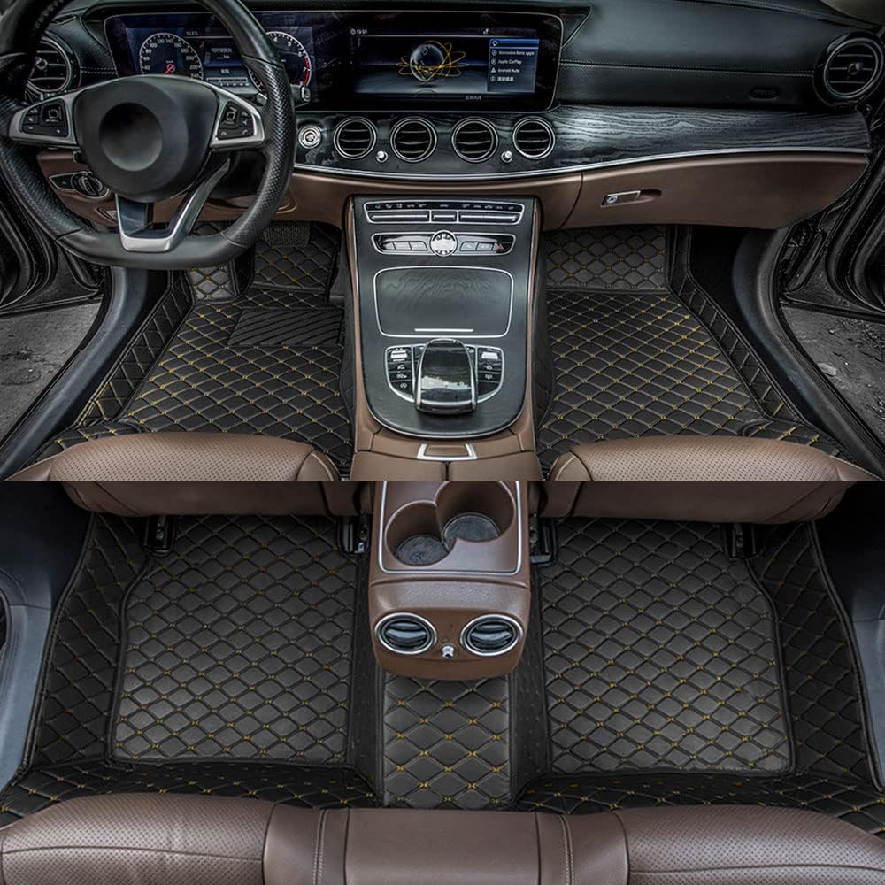 All Weather Non-Slip Leather Car Floor Mats J2514