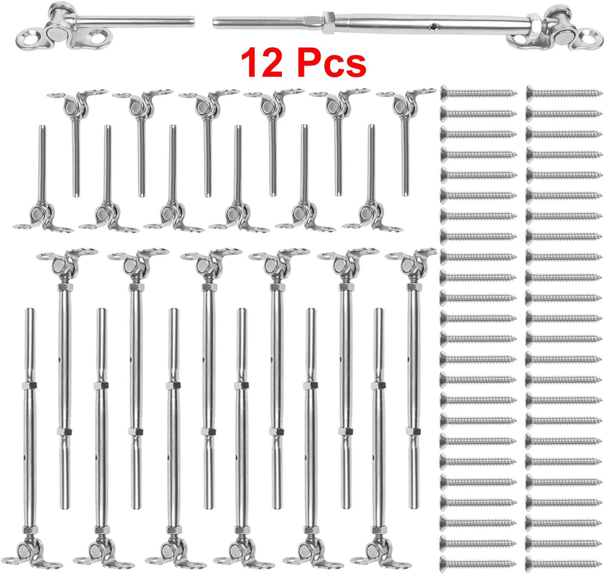 12 Pack T316 Stainless Steel Cable Railing Kits Q218346