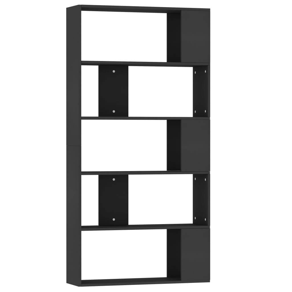 Black Chipboard Book Cabinet Room Divider O766418