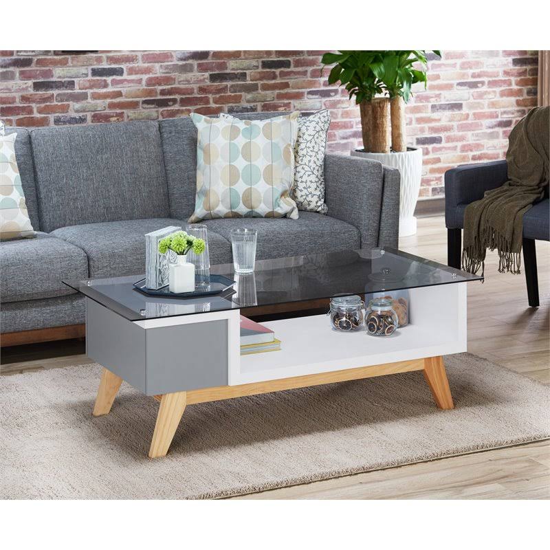 Mid-Century Glass Coffee Table C738
