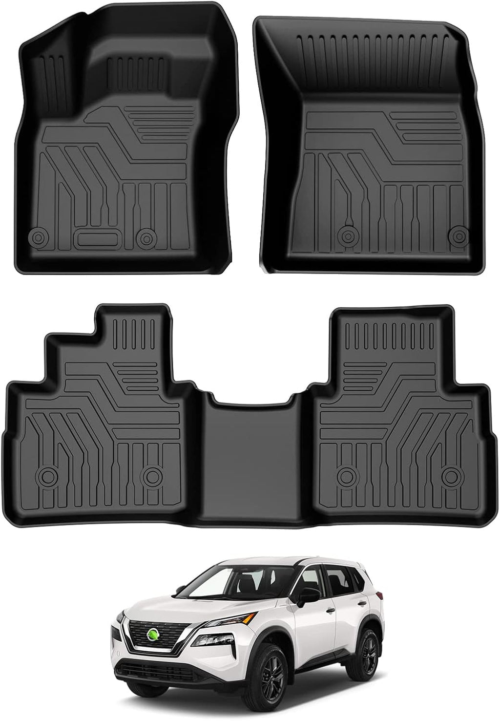 Custom Fit All-Weather Car Floor Mats Full Set TPE B72512