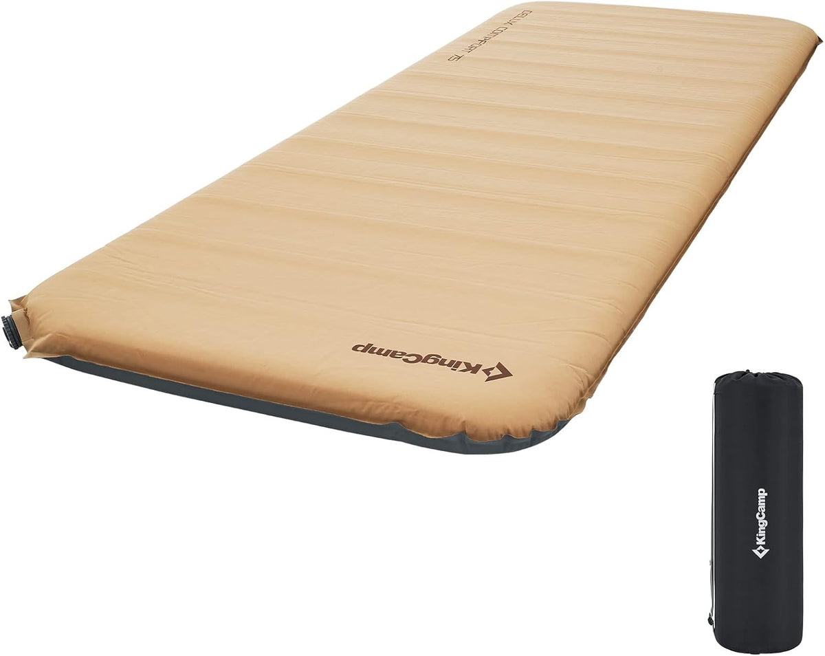 Self Inflating Insulated Camping Sleeping Pad Blue Q4784