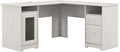 L Shape Desk, 60W, Linen White Oak Z87116