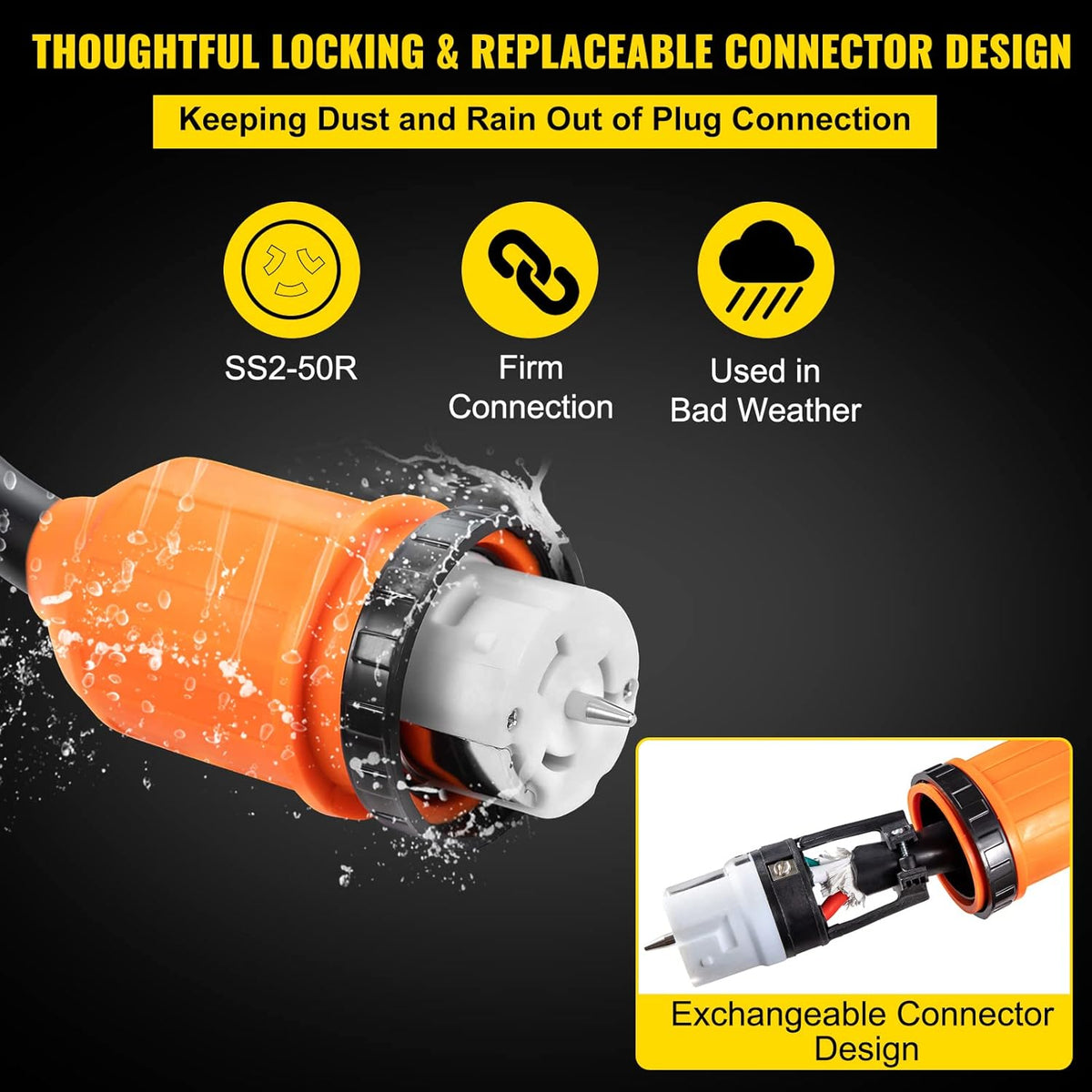 Heavy Duty 20 Feet 50AMP Generator Cord B378715