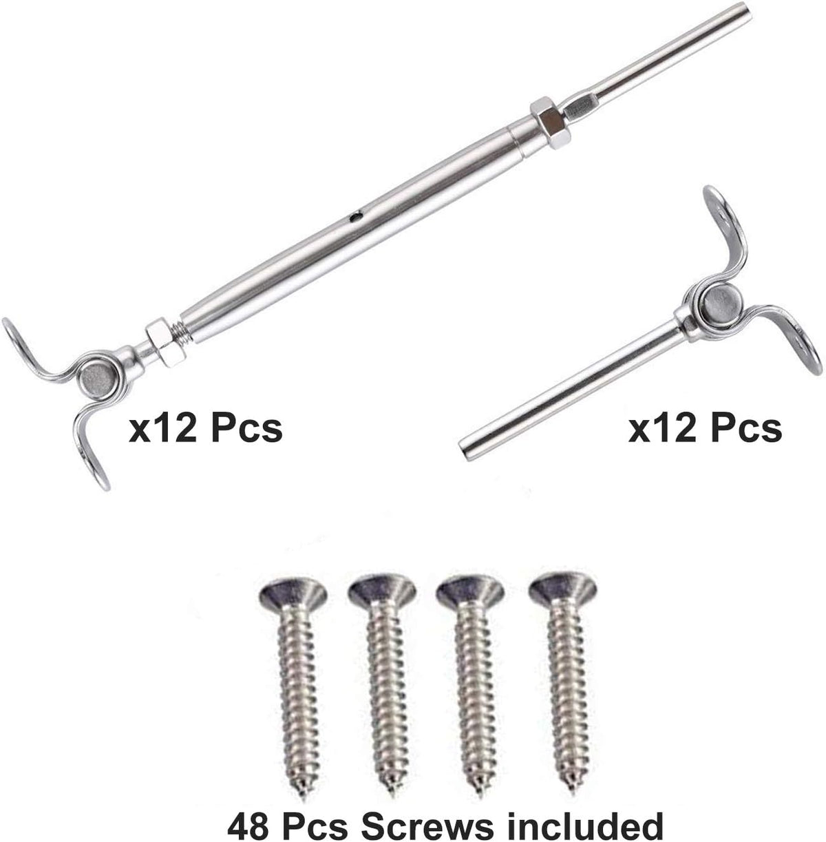 12 Pack T316 Stainless Steel Cable Railing Kits Q218346