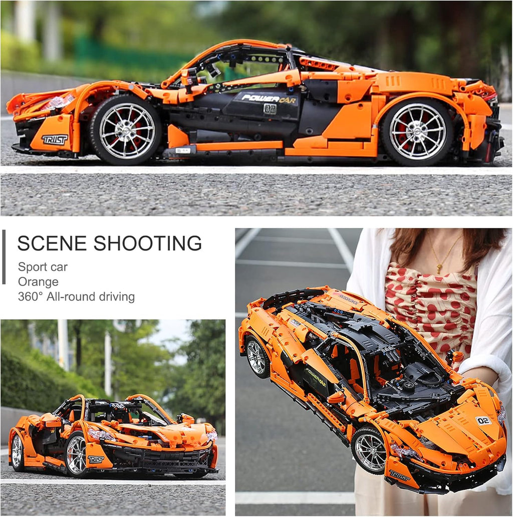 RC Sports Car Building Kit, 3228 Pieces 1:8 Scale O8839