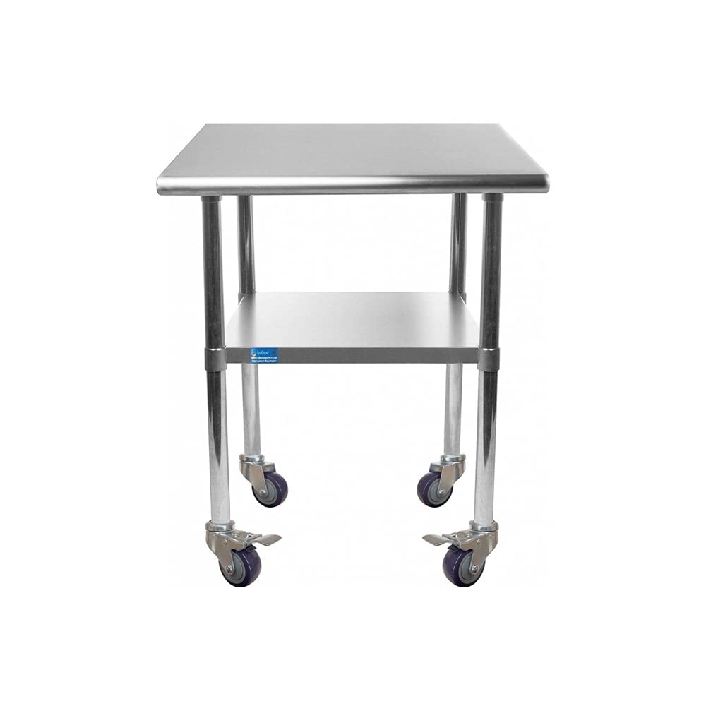 24 x 60 Stainless Steel Work Table with Casters C5956