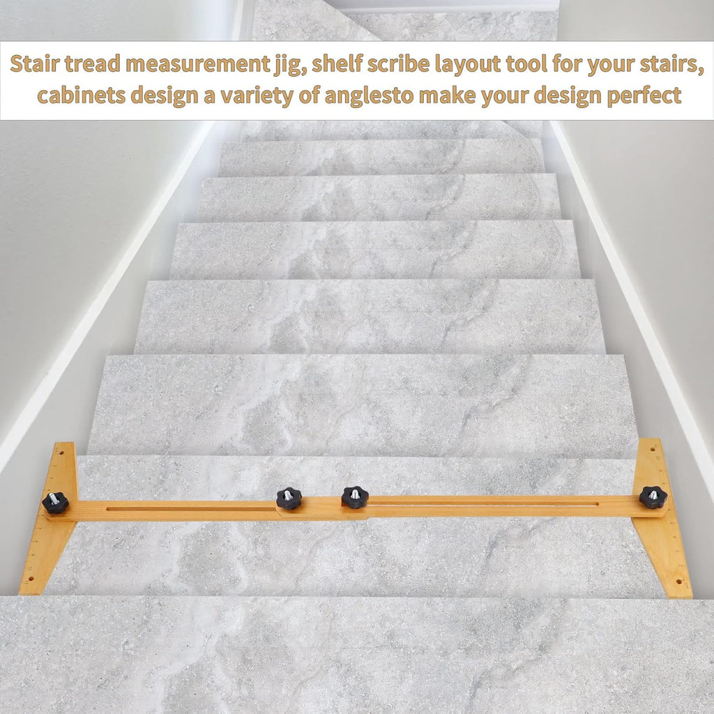 Adjustable Stair Tread Gauge Tool with Scale Pack of 2 V968372