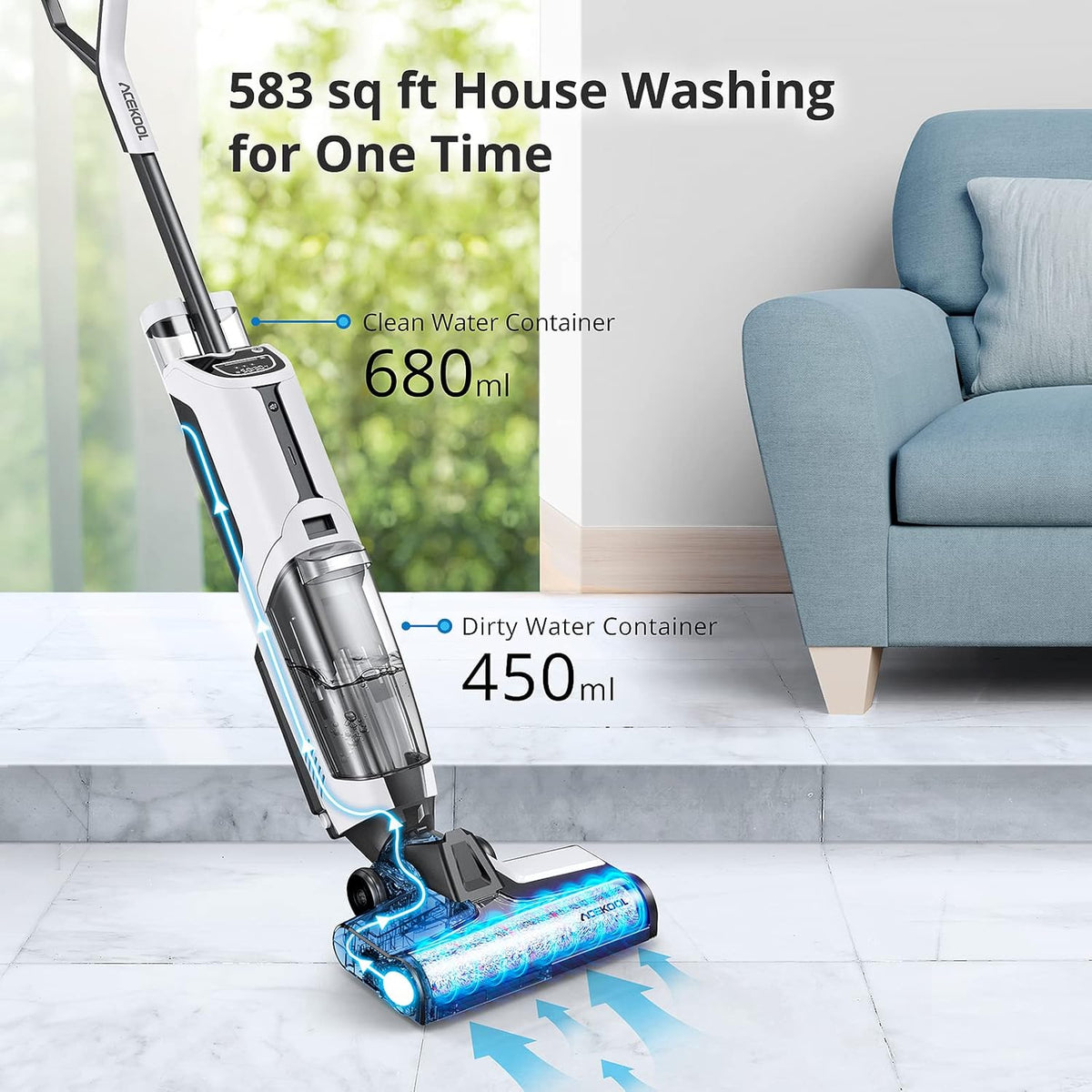 Cordless Wet Dry Vacuum and Mop Cleaner V3074