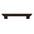 60 in. Distressed Espresso Mantel F339509