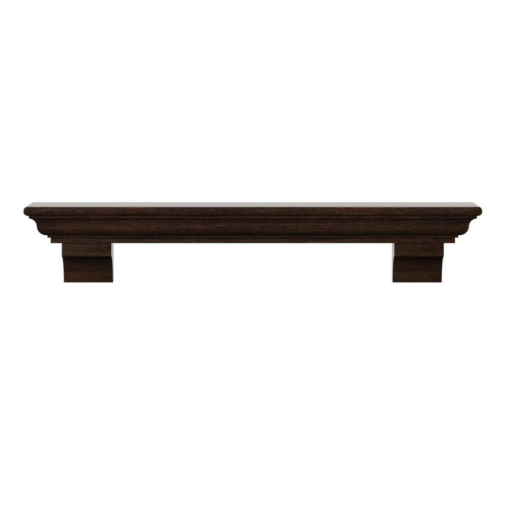 60 in. Distressed Espresso Mantel F339509