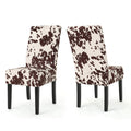 Milk Cow Dark Brown Dining Chair Set Z71339