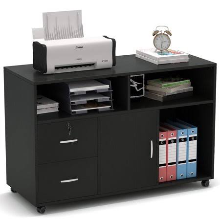 2 Drawer Mobile File Cabinet with Locks and Wheels U772