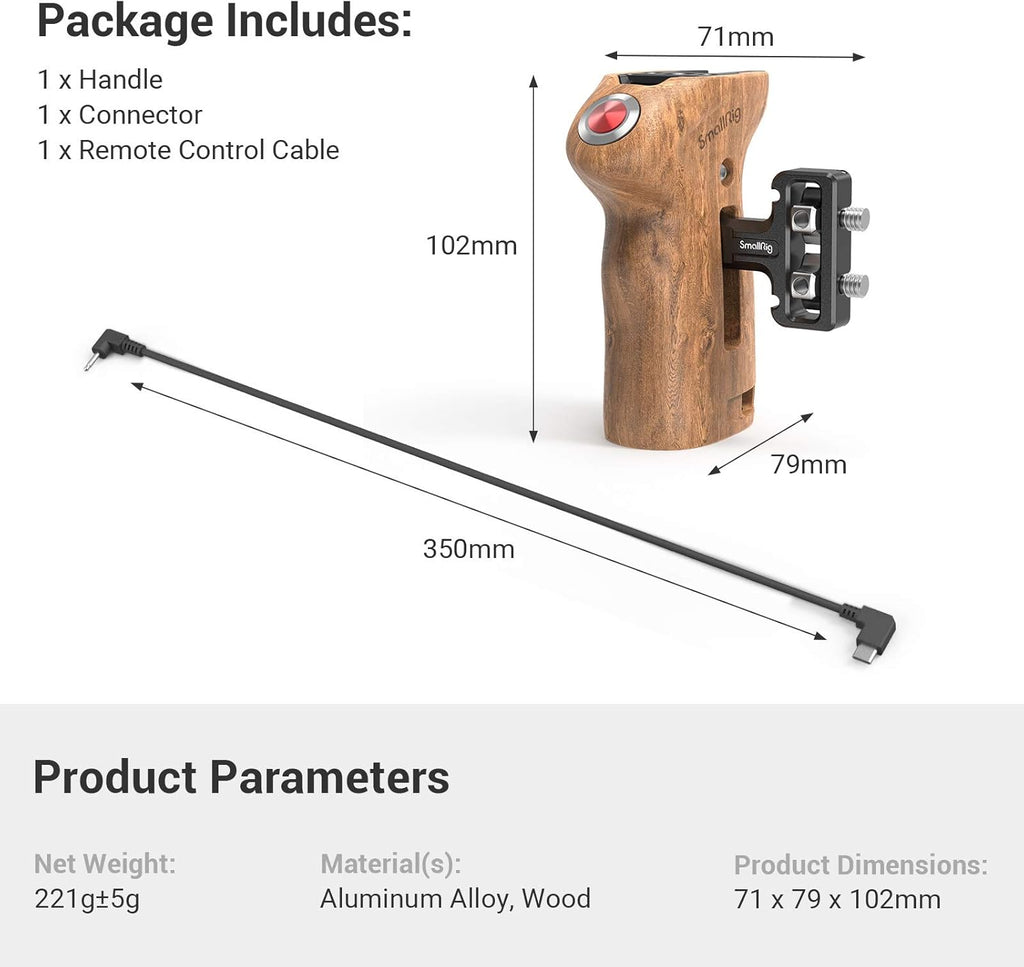Side Handle with Remote Trigger for Mirrorless Cameras N929