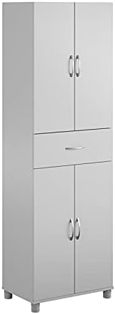 Dove Gray Storage Cabinet with Drawer H97088