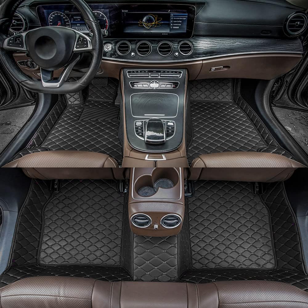 All Weather Non-Slip Leather Car Floor Mats J2514