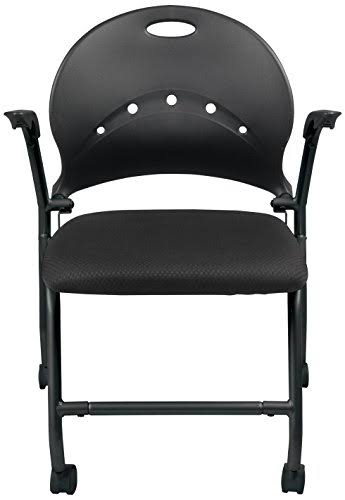 Black 4-Chair Set with Casters A783792