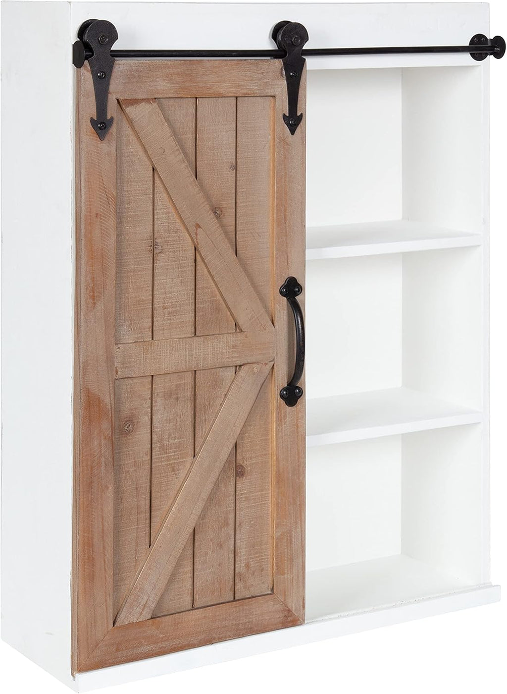 Wood Wall Storage Cabinet with Sliding Barn Door H718216