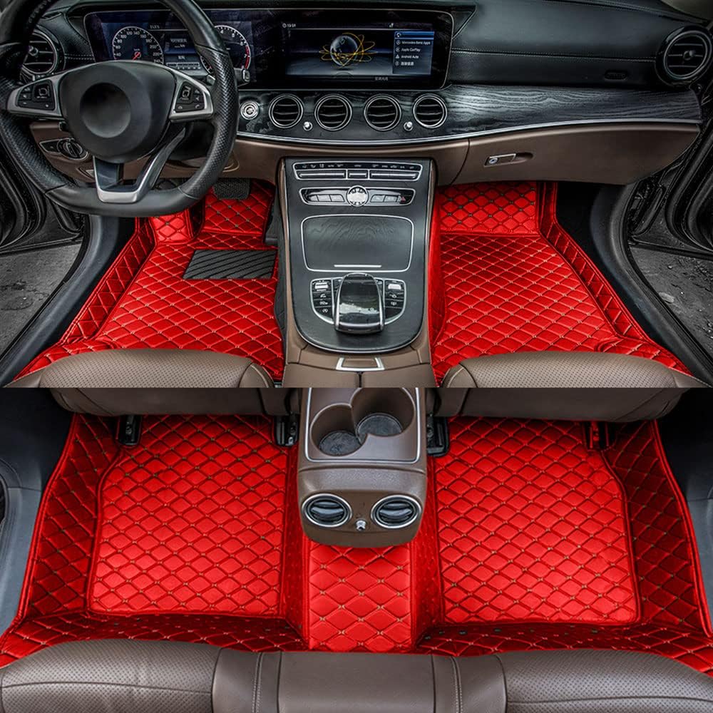All Weather Non-Slip Leather Car Floor Mats J2514