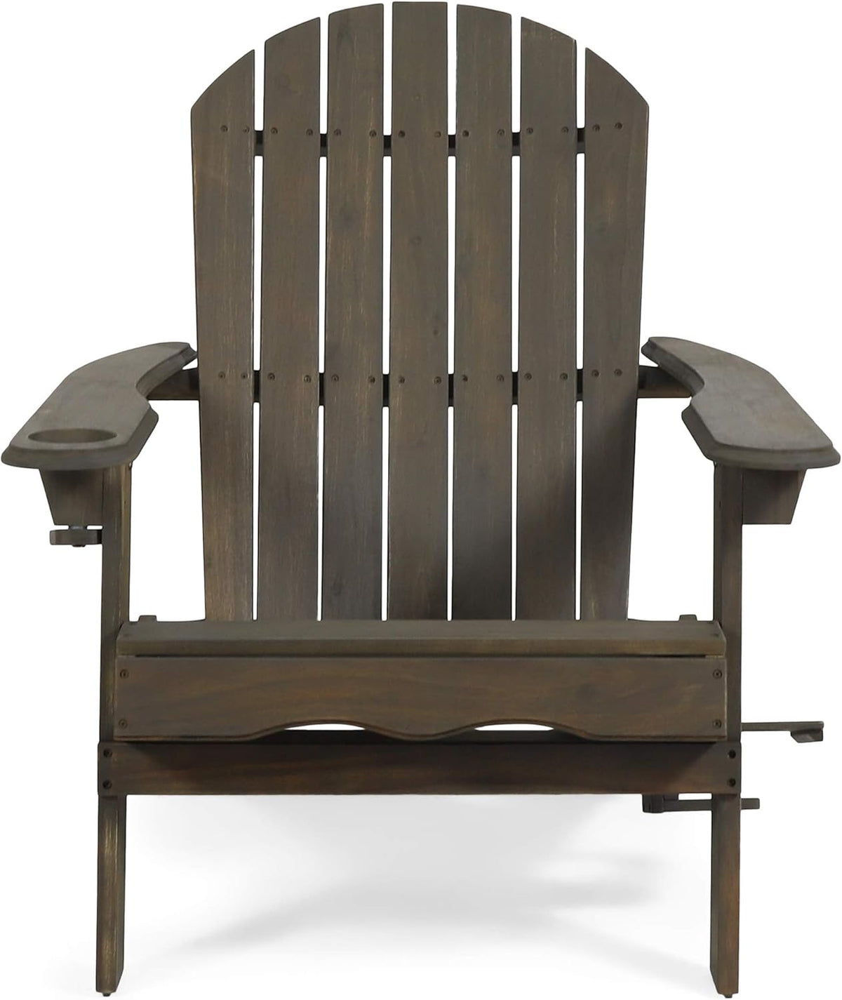 Gray Acacia Wood Folding Adirondack Chair K92791