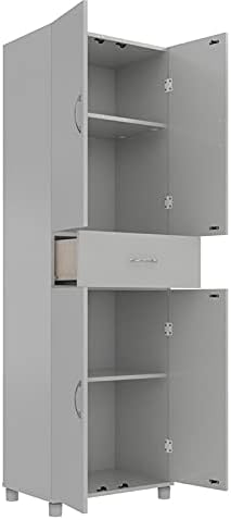 Dove Gray Storage Cabinet with Drawer H97088