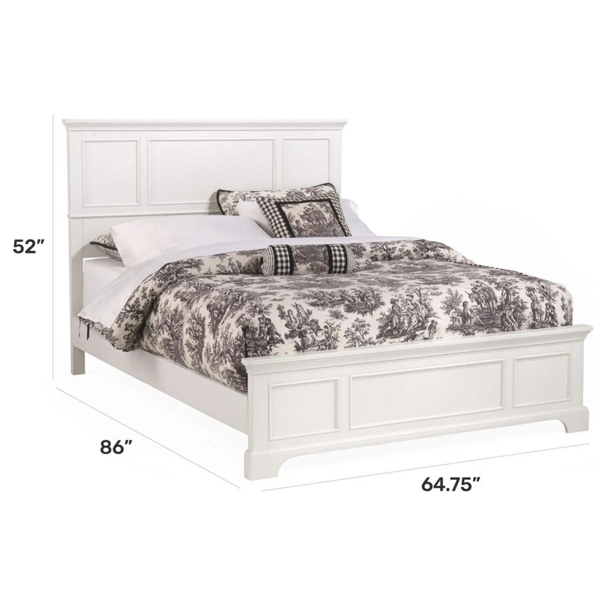 Off White Wood Queen Bed U270741
