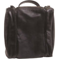 Black Leather Toiletry Bag D434