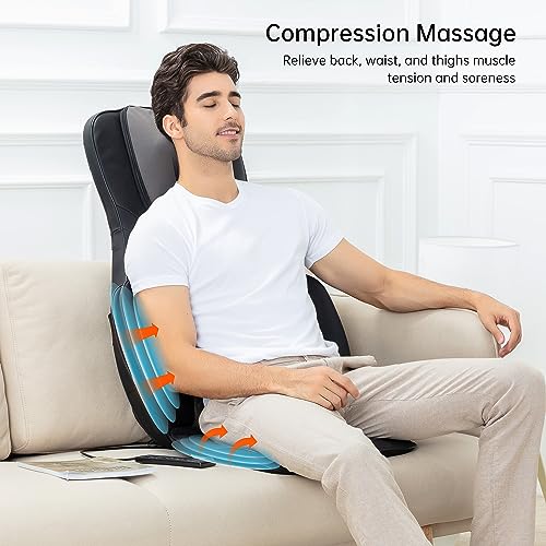 Heated Shiatsu Neck Back Massager Seat Cushion D85550
