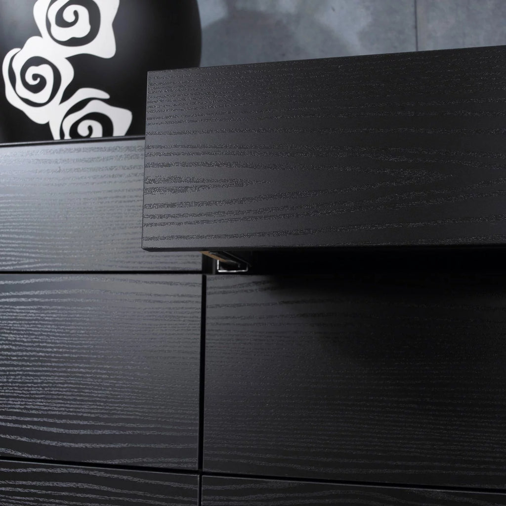 White High Gloss 6 Drawer Engineered Wood Dresser H4761