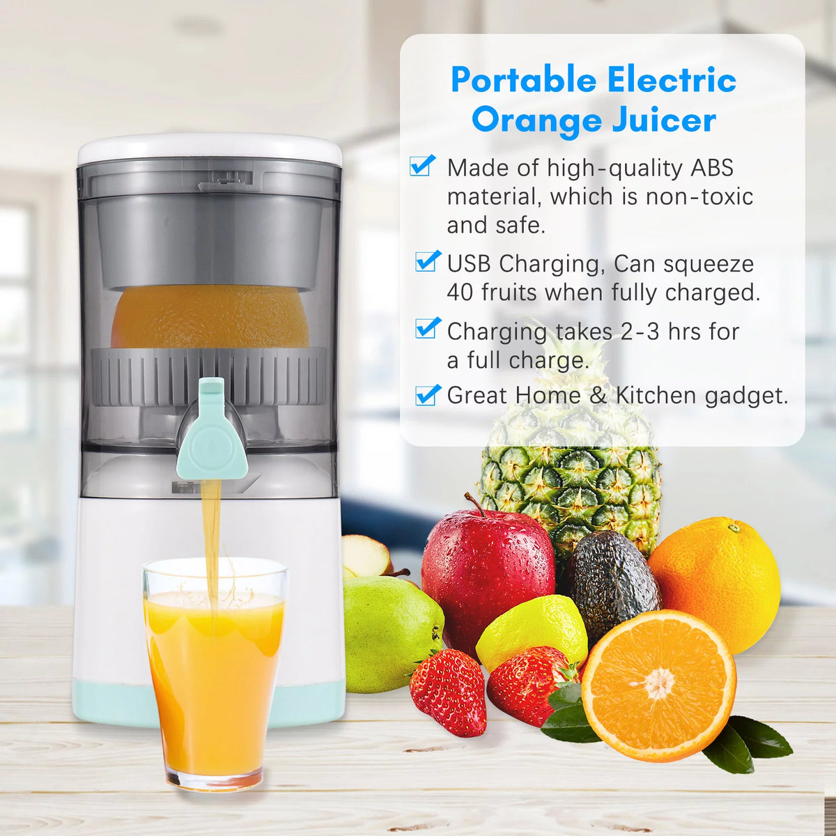 Electric Orange Juice Squeezer Portable Citrus Juicer P497597