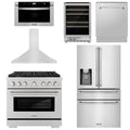 36 Gas Range, Range Hood, Refrigerator, Microwave Drawer, Dishwasher and Wine Cooler D2352