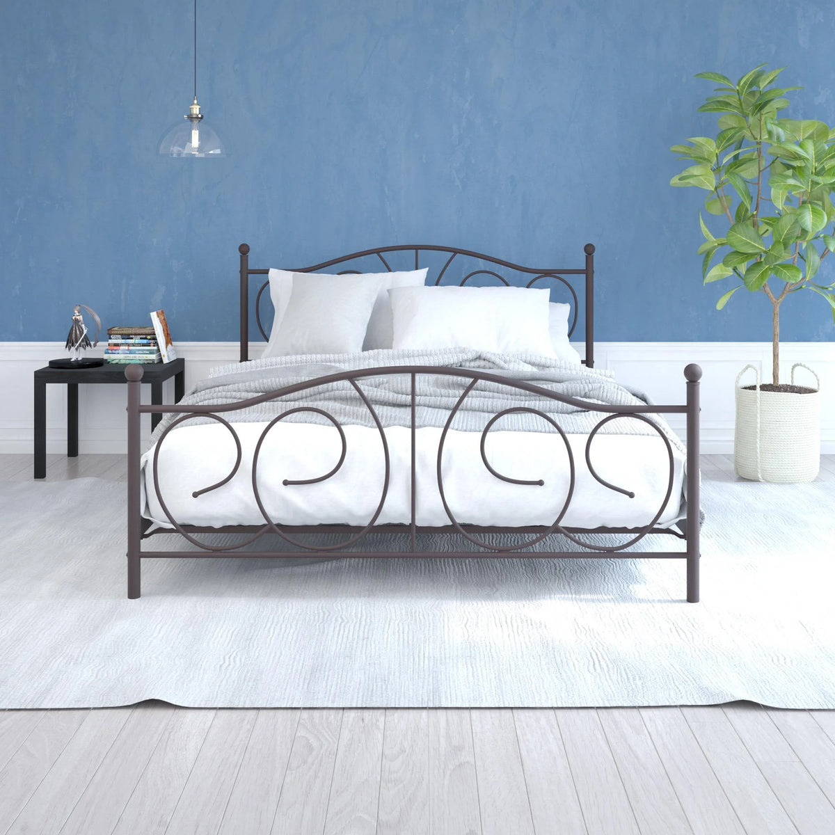 Queen Bronze Metal Platform Bed I3433