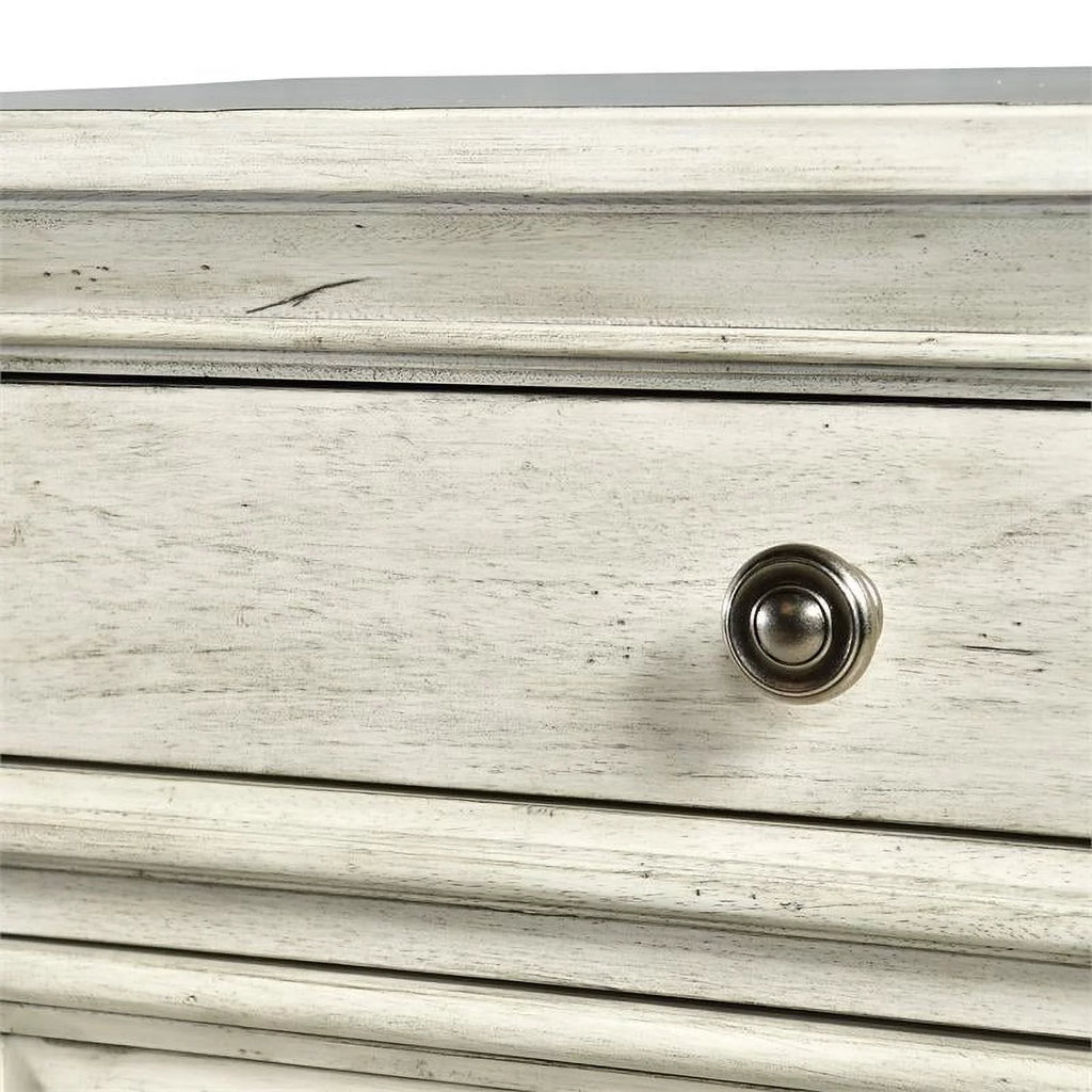 Rustic Ivory Wood 8-drawer Dresser in White X228